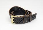 Cutout Pattern Mens Solid Leather Belts , Men'S Fashion Leather Belts FK11855