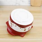 4pcs magnolia flower pot 410 stainless steel casserole hot pot set with lid