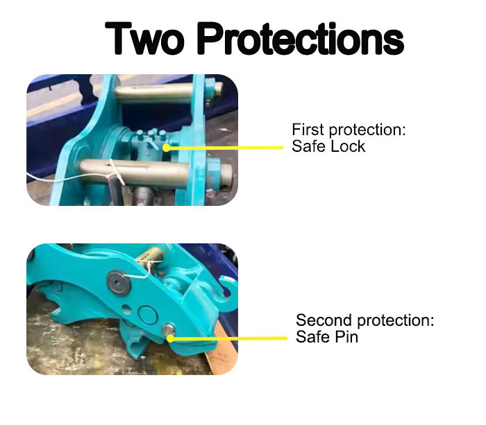 Digger Hydraulic Quick Coupler Hitch For Mini Excavator Mechanical