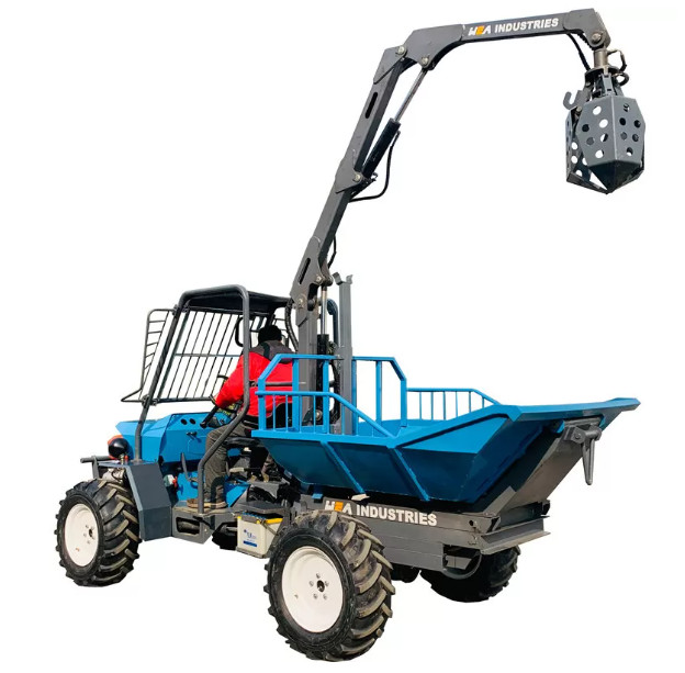 Open Cab Palm Oil Harvesting Machine 42HP 1500kg With Grapple Indonesia Dedicated
