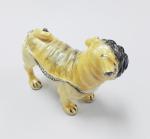gold plated dog with crystal charm animail trinket boxes wholesale
