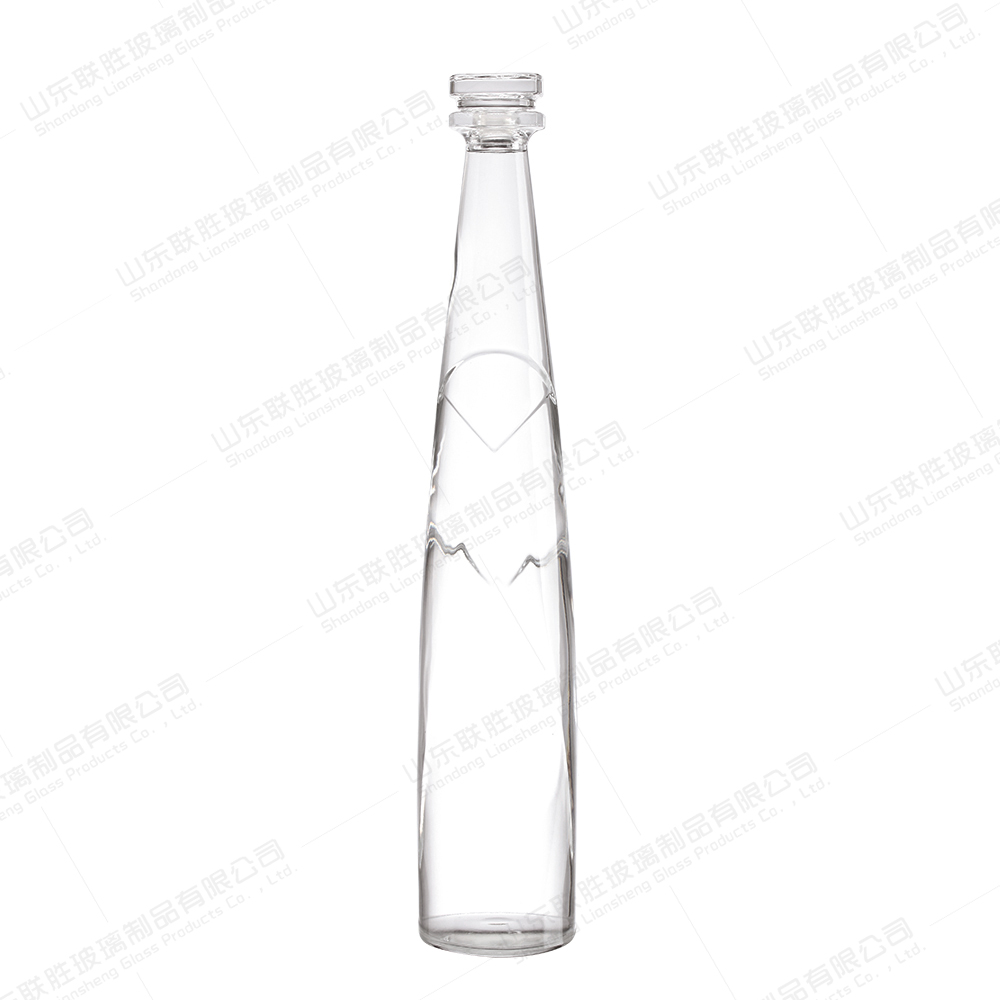 800ml 1000ml Glass Wine Bottle for Gin Vodka Rum Tequila Glass Collar and Body Material
