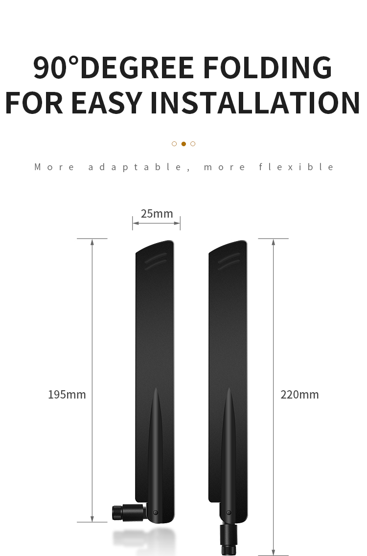 Dual Band 3G 4G LTE 5dBi Flat Paddle Modem WiFi Antenna Lightweight Design 25g Weight