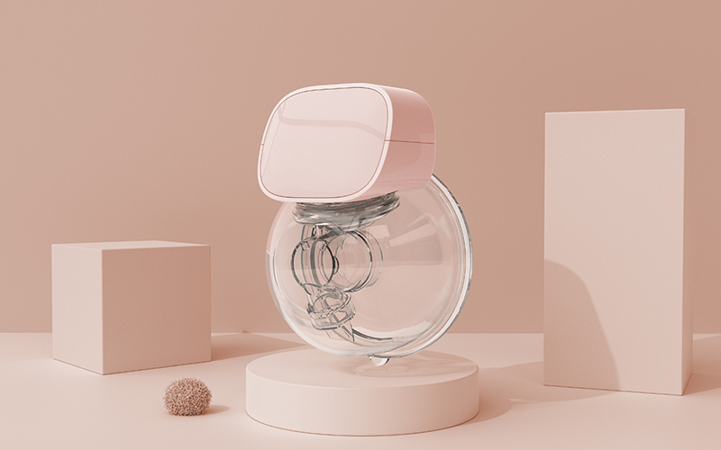2 Modes Custom Rechargeable Breast Pump Set 800MAh Li Battery Handless Breast Pump