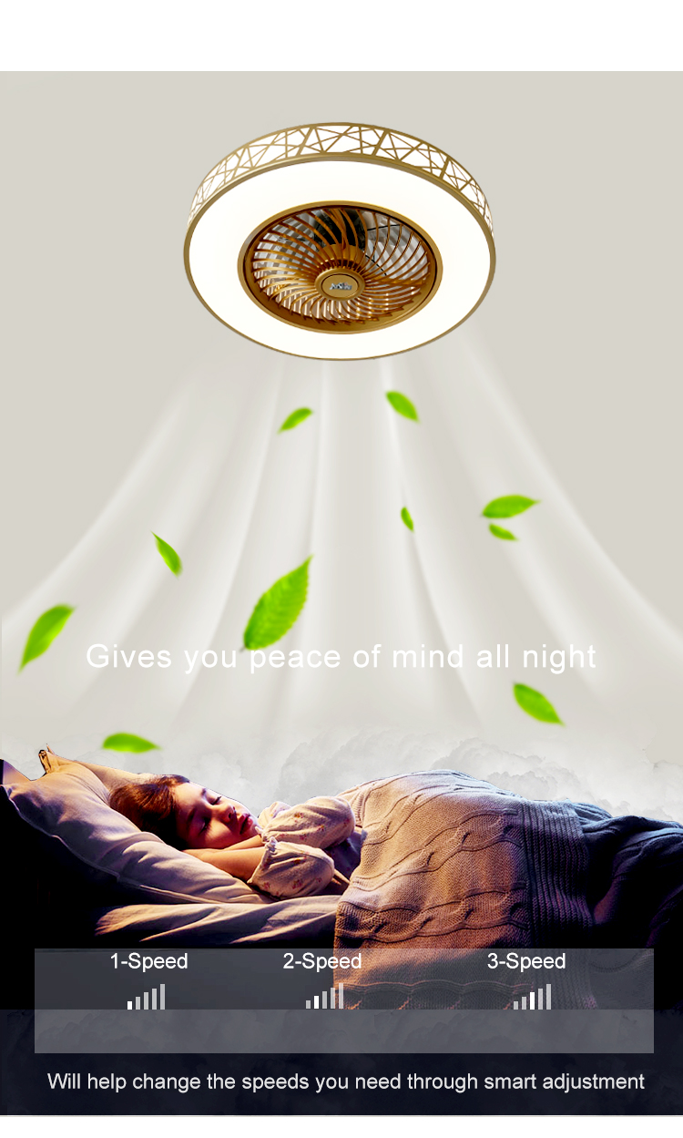 Add a Touch of Style to Your Bedroom with 1stshine LED Ceiling Fan in Gold Finish