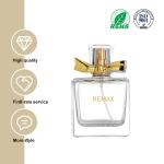 Luxury 50ml Glass Perfume Bottle 10000pcs With Gold Bow Cap