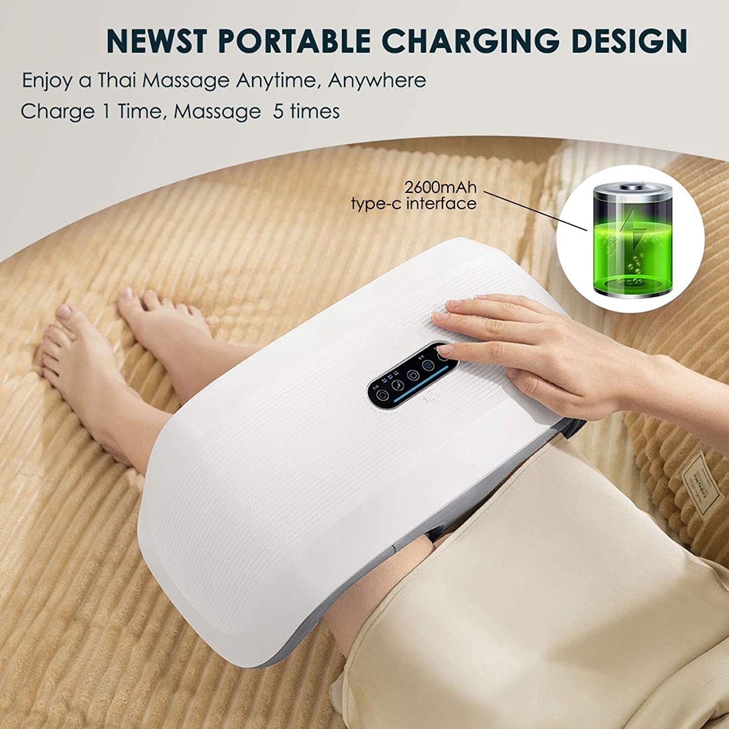 FCC Dual Leg Knee Joint Massager Air Compression Physiotherapy Therapy Electric Heating