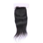 Elegant-wig Indian Straight Hair Silk Base Front Lace Closures With Baby Hair