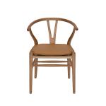 PU Leather Brown Tomile Wishbone Chair Cushion / Wishbone Chair Seat Cover