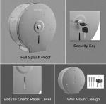 9 Inch Jumbo Commercial Toilet Paper Dispenser Wall Mount Bathroom Accessories
