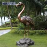 Garden Flamingo Statues In Bronze Perfect For Outdoor Decor