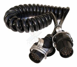 Quality 7Pin Connector Spring Trailer Cable Wire Harness , 5V Electrical Cable Harness wholesale