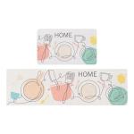 Square Kitchen Floor Mats 45*75cm /45*150cm Waterproof Anti-Slip PVC Bathroom