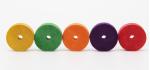 Natural color multi-colored colorful wooden wheels round wood blocks with holes