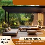 Courtyard Outdoor Flipped Louver Arbor Garden Villa High-Grade Awning Electric