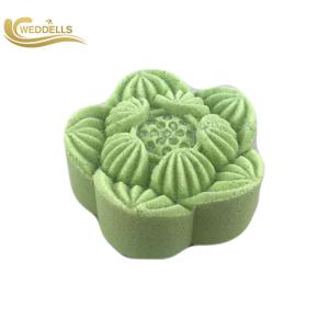 Quality Private Label Floating Flower Bath Bomb 120g Green Color Strong Scents wholesale