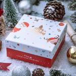 Custom Design Logo Christmas House Gift Kraft Paper Box With Lid with Gravnre