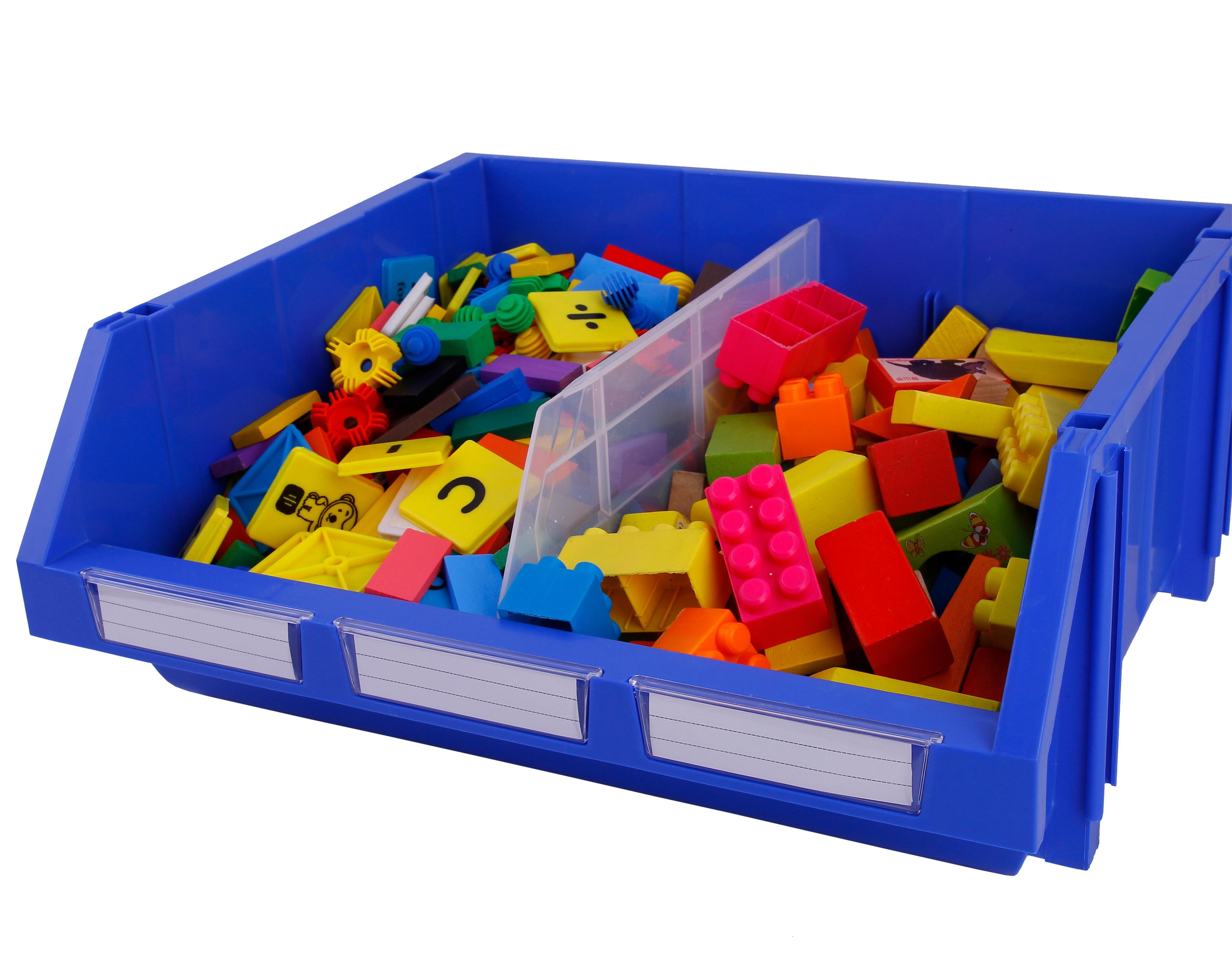 Open Front Plastic Stacking Solid Box Internal Size 392x334x94mm Spare Parts PP Bins