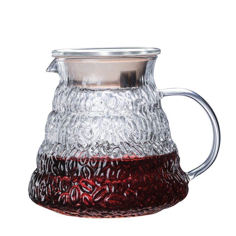 Transparent Glass Coffee Maker Set with Heat Resistant Dripper and 600ml Capacity