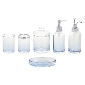Quality Bubble Effect Glass Bath Accessories Set For Hotel Home In Vintage Style wholesale