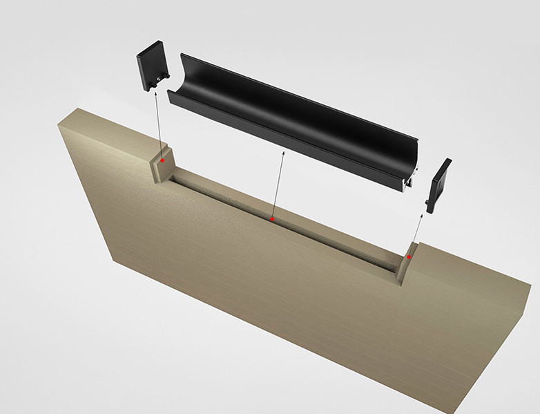 OEM Embed Aluminium Kitchen Handles 50mm-500mm For Cupboard