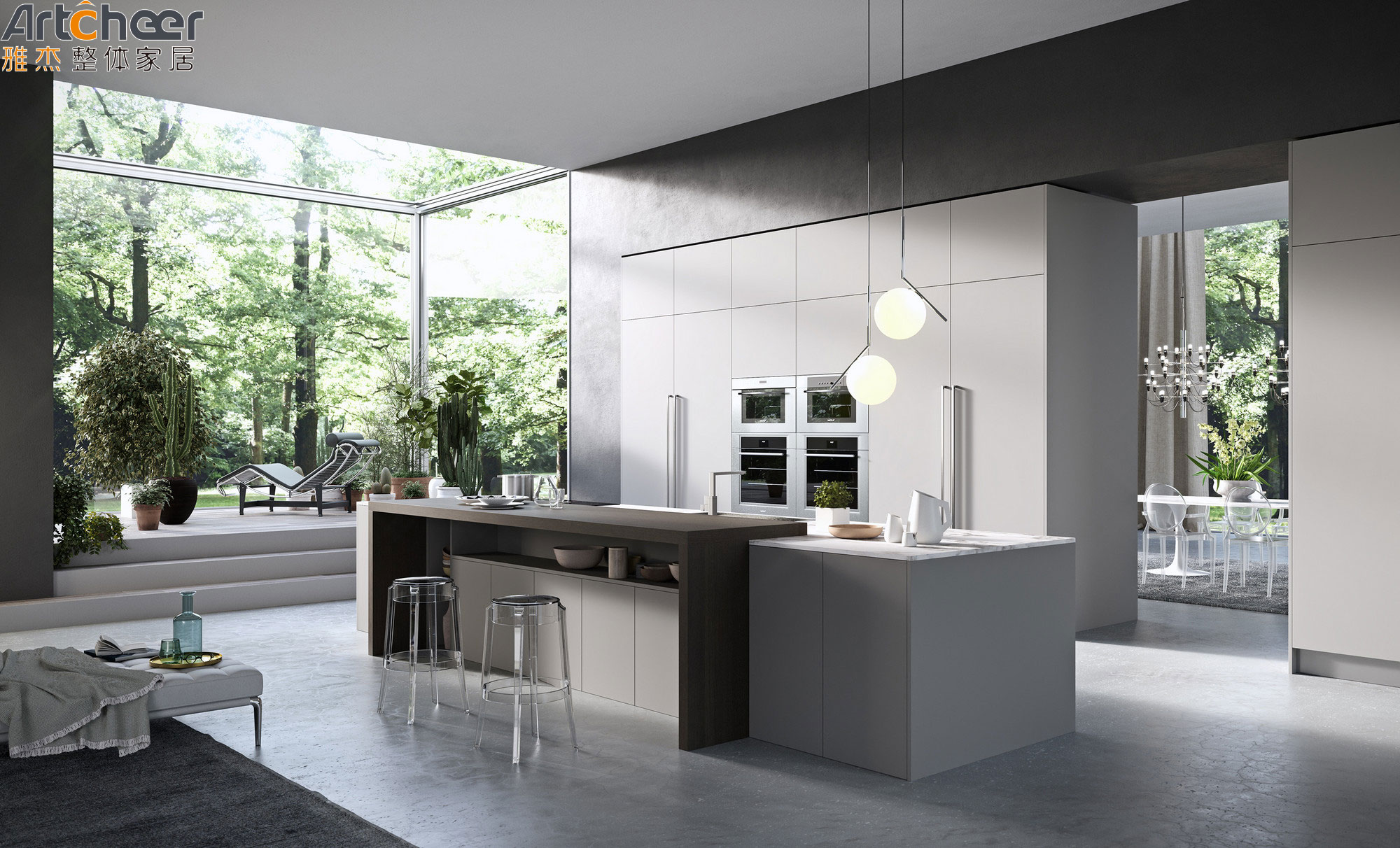 Modern Stylish Plywood Kitchen Cabinet In Italian Design Veneer And Lacquer Finish