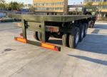 40FT Low Boy Platform Heavy Skeleton Flatbed Transport Truck Semi Trailer For