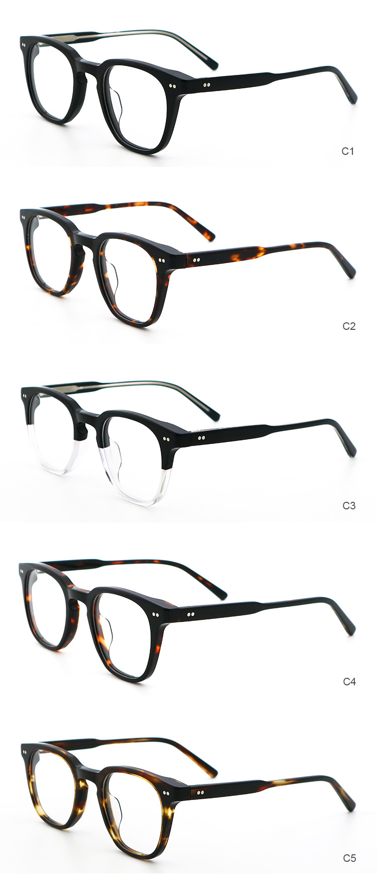 Prevalent Retro Handiwork Acetate Optical Glasses Frame MR 98619