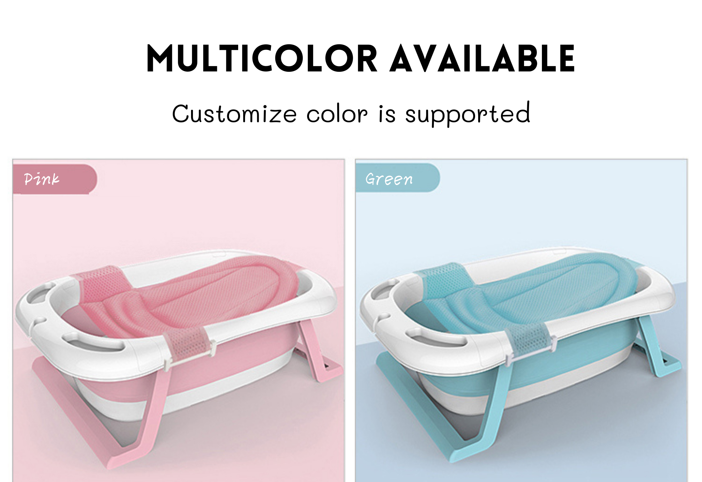 85*53*25cm Open Size Foldable Baby Bathtub With Stand Durable And OEM/ODM Support