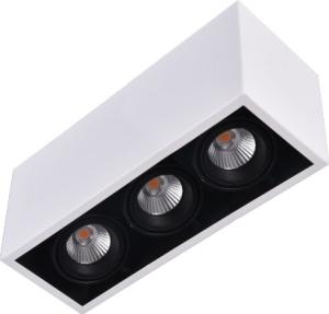 Quality triplehead 3x30W DALI /0-10V dimmable led square spotlight custom made 4 head 6 head 8 head COB grille downlight wholesale
