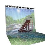 P100mm LED Mesh Screen Durable For Outdoor Facade / Glass Building