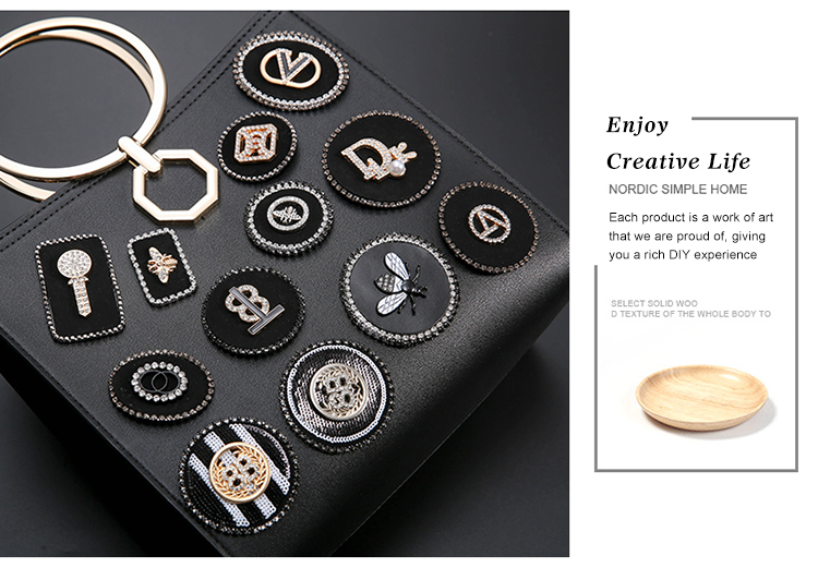 Leather Clothing Down Jacket Decoration Applique Badges, Embroidered Leather Label Cloth Patches, Clothes Hole Repair Stickers