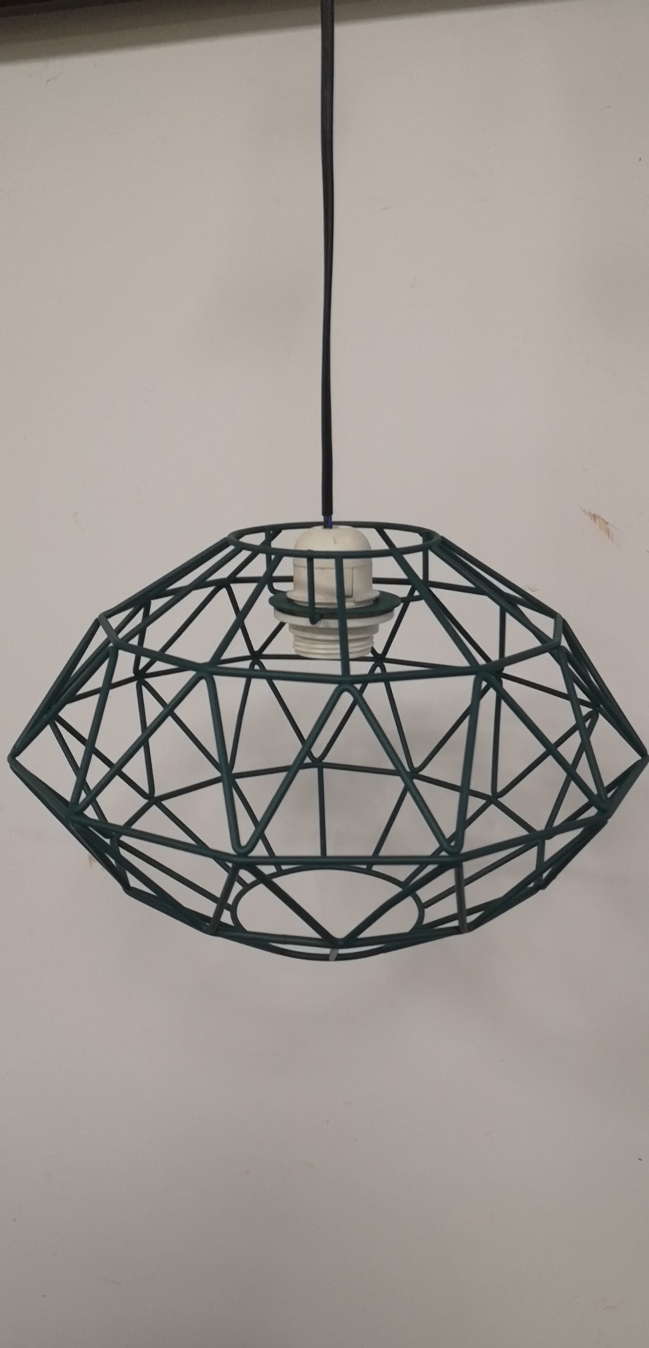 Black PVC Metal Cage Light Shade 300*200MM E14 E27 Easy Fit Pendant