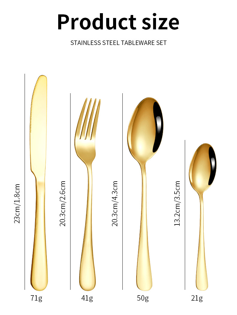 101 Stainless Steel Western Style Flatware Dinnerware Set Spoon Fork Dinner Knife