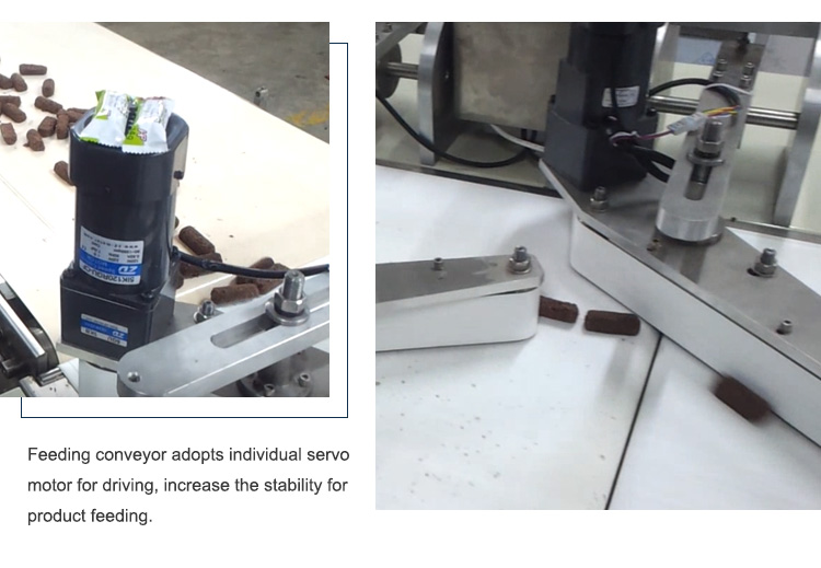 Plastic Plastic Chocolate Small Pouch Flow Packing Machine With 2 Sets Servo Control System
