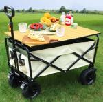 Removable Canopy Heavy Duty Collapsible Wagon Carts For Beach Shopping Picnic