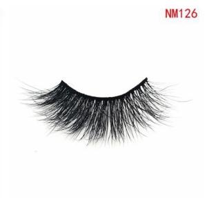 Quality NM126 Natural Soft 3D Mink Eyelashes Dramatic False Lashes Reusable Handmade wholesale