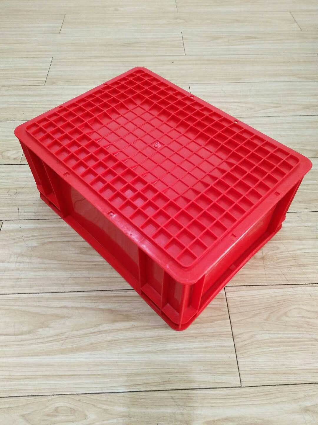 Virgin Plastic Red Euro Stacking Containers 400*300 mm Conveyor Sorting System Lids Option