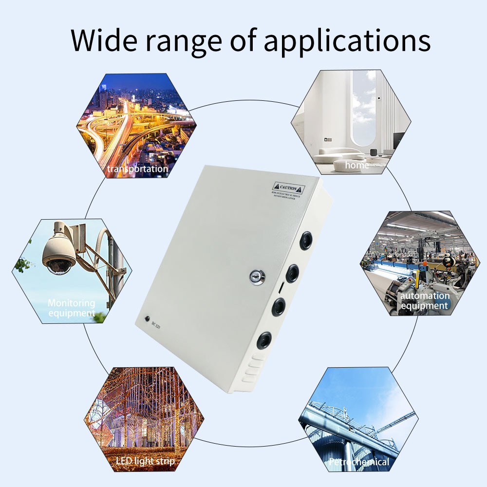 IP65 outsaid 12V20A 9CH 250W CCTV Switching Security Monitoring Power Supply for Camera