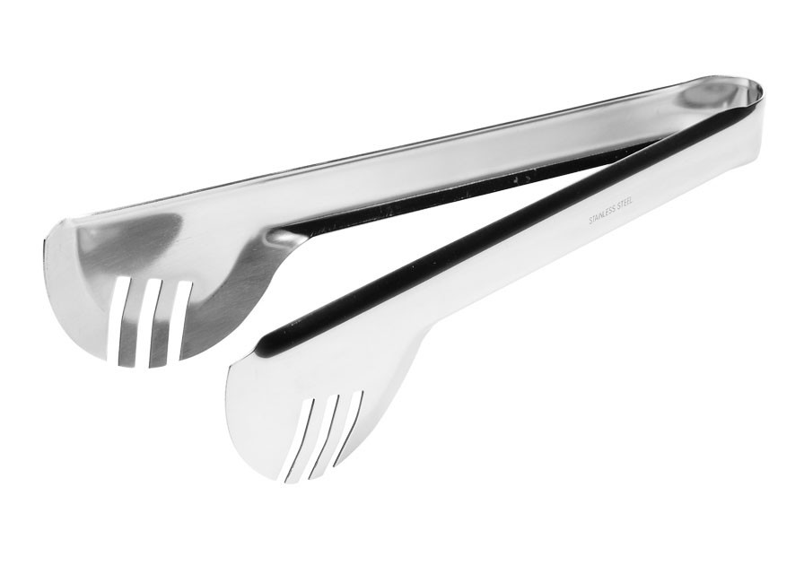 V-Shaped Stainless Steel Pasta / Spaghetti Tongs, Salad Tongs, Buffet Serving Line Supplies