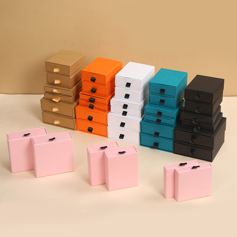 Custom Drawer Paper Material Jewelry Gift Packaging Boxes for Customized Presentation