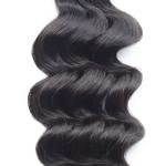 Custom Color Human Virgin Hair Weave , Loose Wave Weave Human Hair Smooth