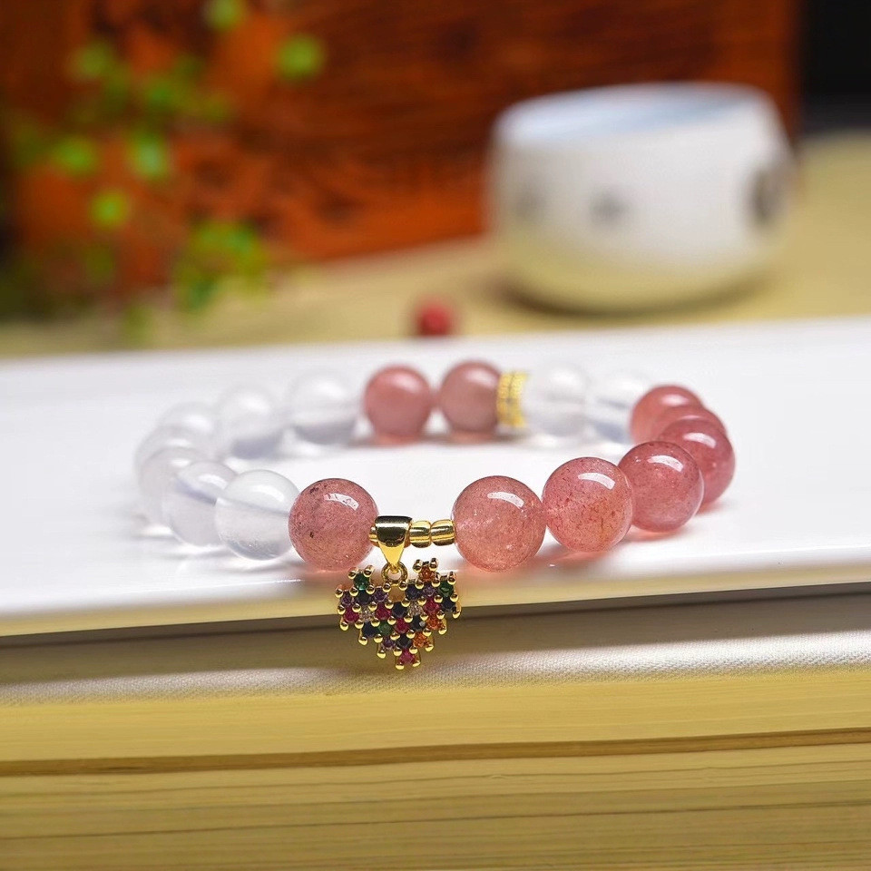 Agate Ametrine Gemstone Moonstone Stone Beads Jewelry Energy Crystal Beaded Bracelets 7 Chakra Bracelet Wholesale Agate Hand String Amethyst Hand