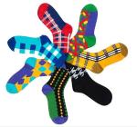 Elegant fashion plaid patterned design autum casual breathable OEM cotton socks