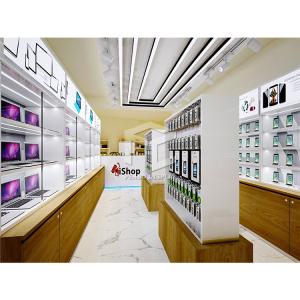 Quality Wood Grain Veneer Mobile Phone Display Showcase Furniture Engraving wholesale