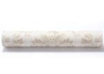 Eco - friendly Embossed Vinyl Wall Coverings , Silver Damask Pattern Wallpaper