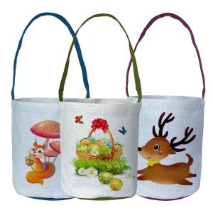 Quality Photo Printing Blank Sublimation Tote Bags Easter Basket 25*20cm wholesale
