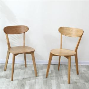 Quality 150kg Solid Wood Oak Dining Chairs Nordic Simple Modern Restaurant Cafe Furniture wholesale