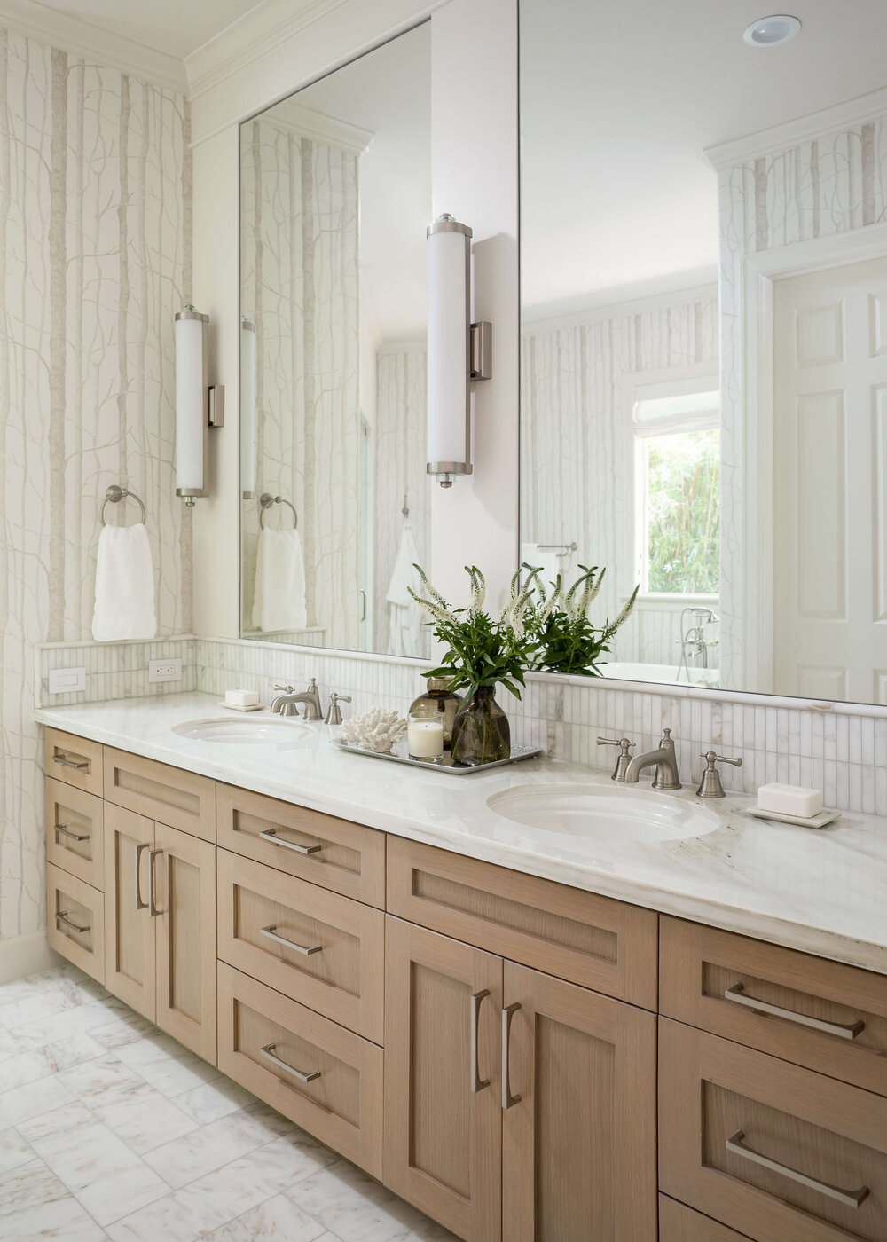 Waterproof Mirror Cabinet Rustic Double Vanity Cabinets for Apartment Renovation