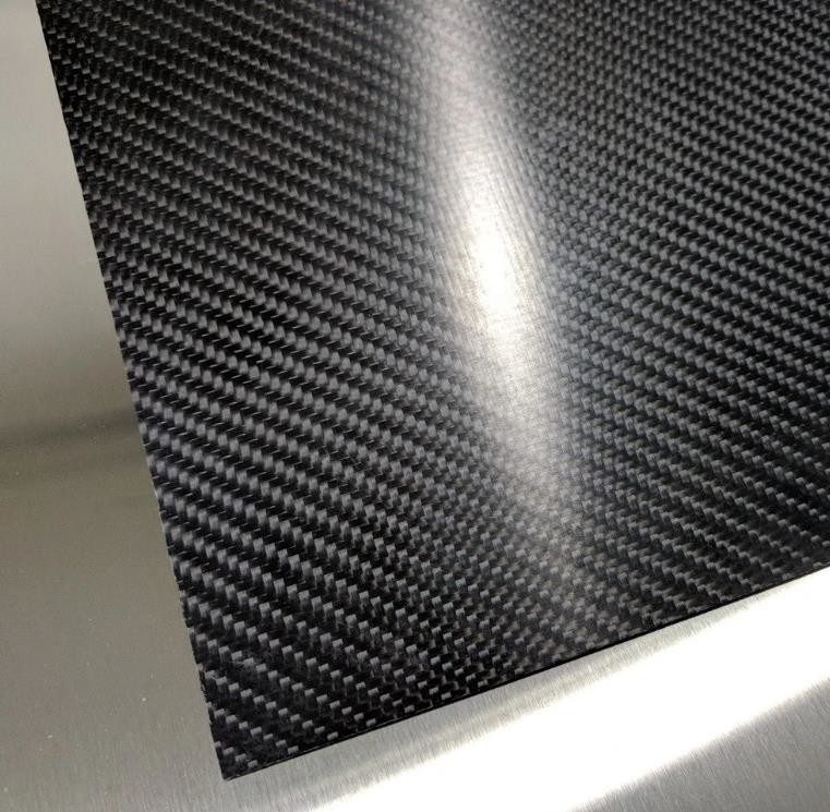Glossy 1mm Carbon Fiber Sheet 3K Twill Impact Resistant For Contruction Parts